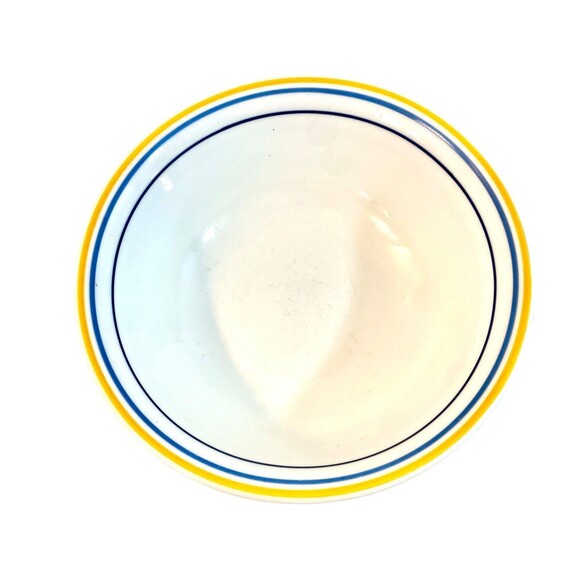 Corelle Casa Flora Soup Cereal Bowls 6 1/8" Set of 2 Yellow Blue Pattern - Picture 1 of 3